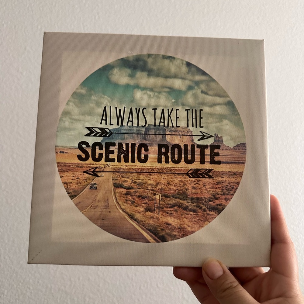Scenic Route Canvas Wall Art 8 x 8 inches